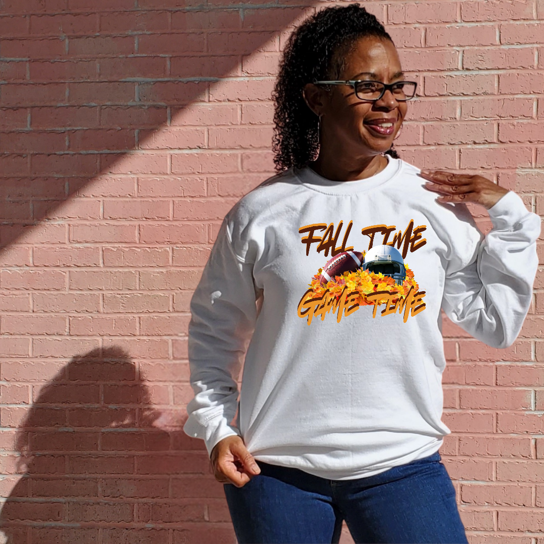 Fall Time, Game Time Adult Sweatshirt